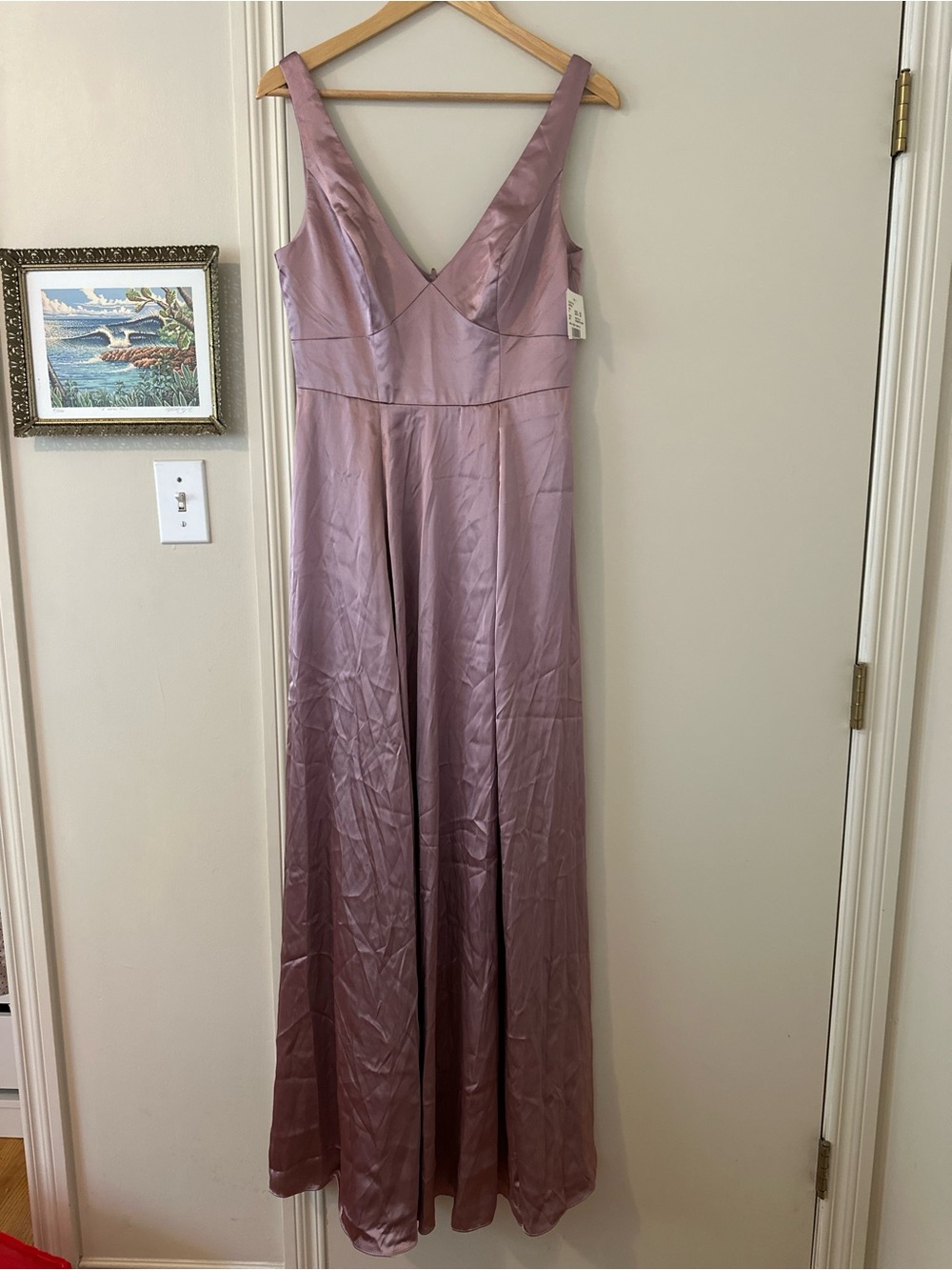Mauve Satin David’s Bridal Dress